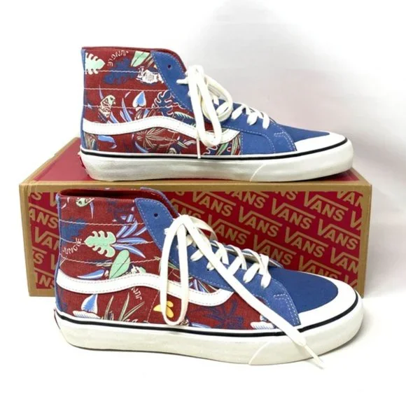 VANS Sk8-Hi 138 Decon Blue Beige Men’s Suede Canvas Sneakers Size VN0A4BX2B6R - Picture 9 of 10